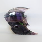 Blue Purple Rainbow Fluorite Angelfish 200mm AA