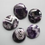 Amethyst Dog Teeth Smooth Stone 1.6 inch (0.9 x 4cm) A/A+