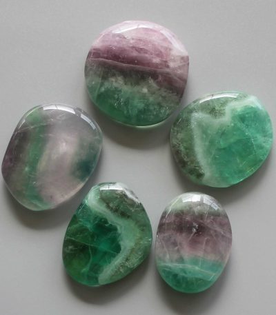 Fluorite With Green Line Smooth Stone 1.6 inch (0.8-1 x 3.5-4.5cm) A
