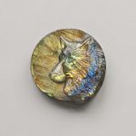 Labradorite Wolf Head 8/10x40/42mm AA