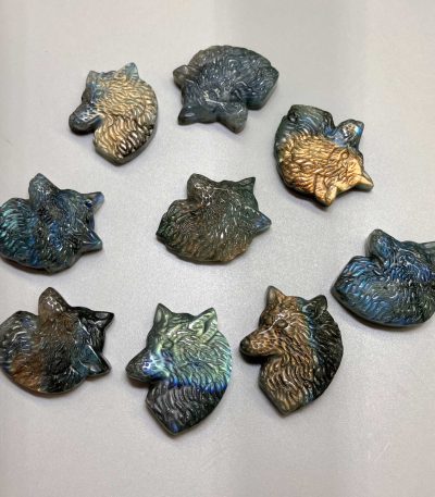 Labradorite Wolf head 8/11×33/34mm AA