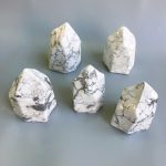 Howlite White Concave & Caving Sculpture 250-500g/pc A