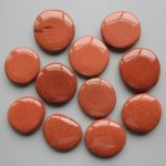 Gold Sandstone Smooth Stone 1.6 inch (0.9 x 4cm) A
