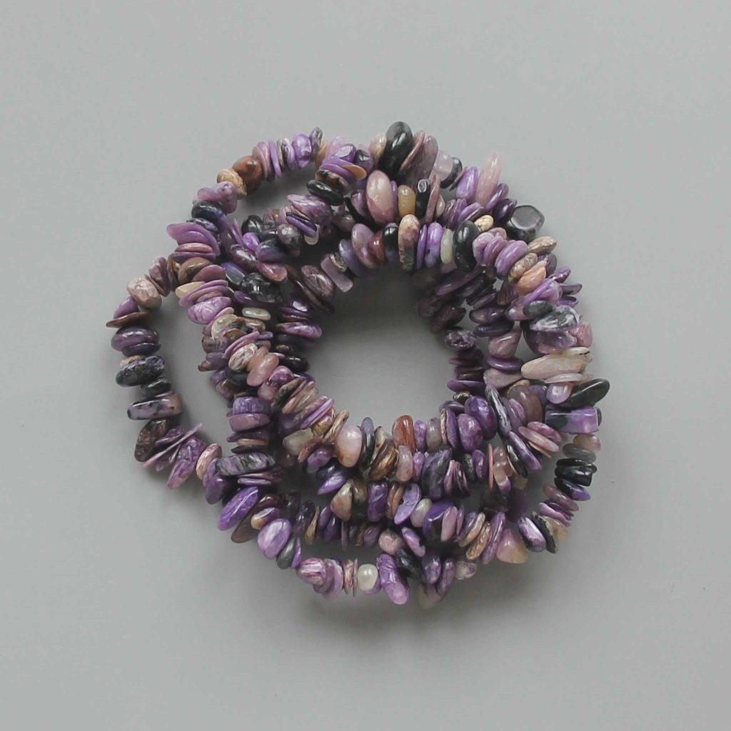 Charoite Chips Bracelet 4/8mm A
