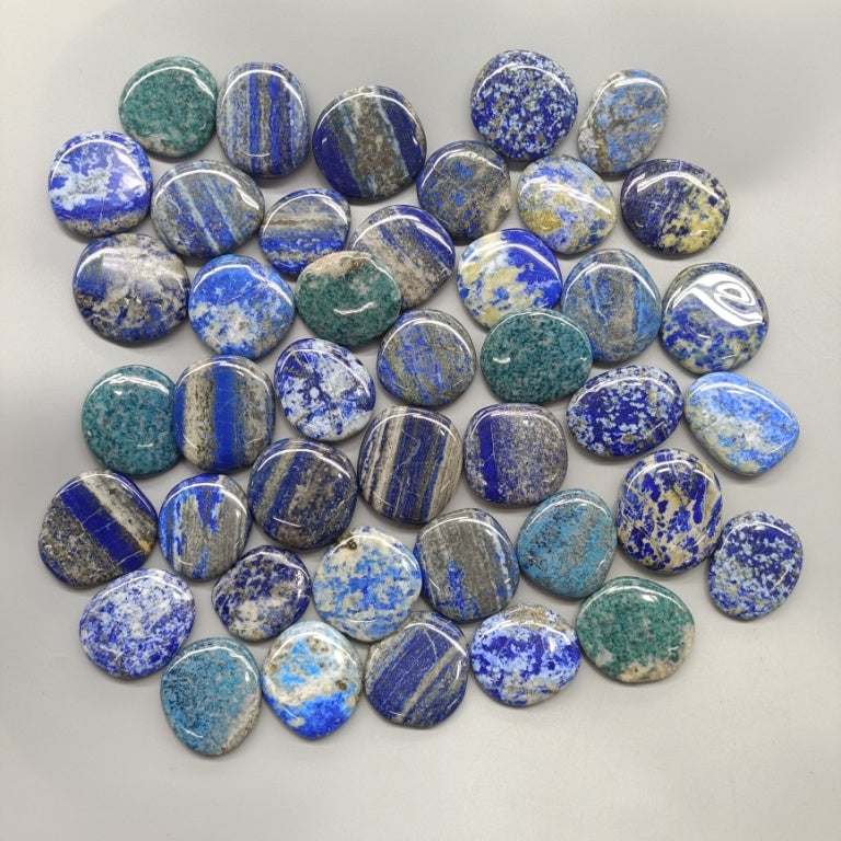 36ce00a7e866444852e1fe01c818a3b5 Lapis Lazuli Smooth Stone 1.6 inch (0.9 x 4cm) A/B