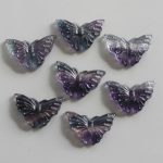 Blue Purple Rainbow Fluorite Butterfly 1.2 inch (3cm) A+/AA