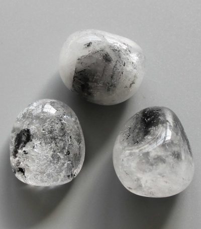 Crystal With Black Inclusions Tumble Stone 1 inch (2-3cm) A
