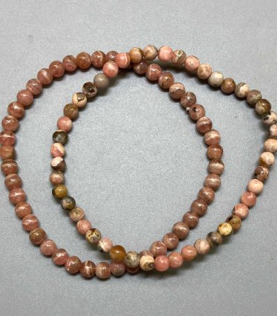 Rhodocrosite Argentina Round Bracelet 18cm 4mm A