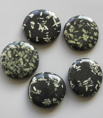 Chinese Writting Stone Smooth Stone 1.6 inch (0.8-1 x 3.5-4.5cm) A