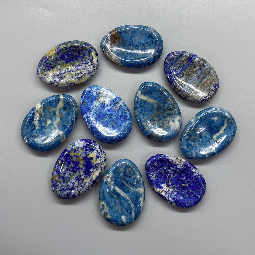 Lapis Lazuli Thumb Stone 2 inch (1 x 3.5 x 5cm) A/B