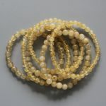 Gold Rutile Quartz Round Bracelet 18cm 6mm A/B