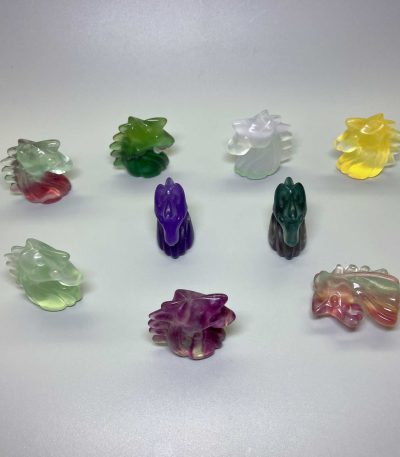 Fluorite Rainbow Candy Unicorn 1.5 Inch (38/40mm) A+/AA