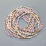 Morganite Faceted Round Bracelet 4mm A