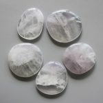 Pink Fluorite Smooth Stone 1.6 inch (0.8-1 x 3.5-4.5cm) A/B