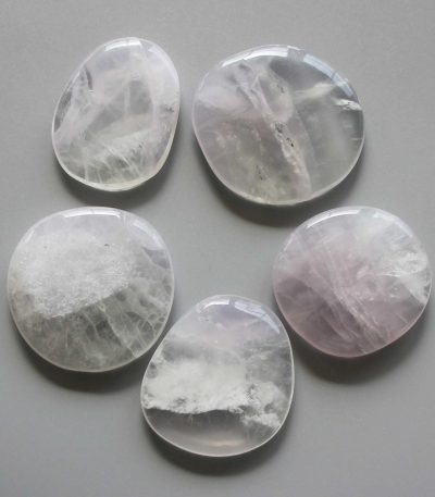 Pink Fluorite Smooth Stone 1.6 inch (0.8-1 x 3.5-4.5cm) A/B