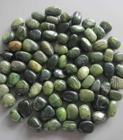Soft Nephrite Jade Tumble Stone 1 inch (2-3cm) A/B