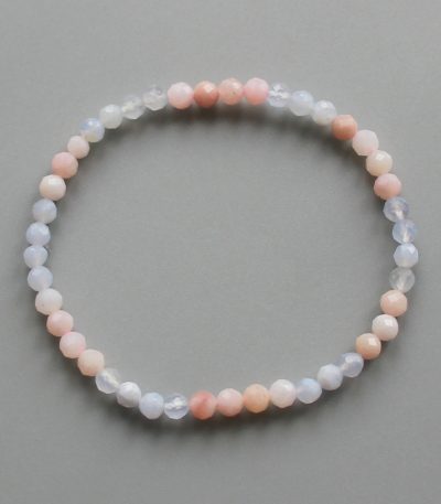 Mix Stone Faceted Round Bracelet #7 4mm A