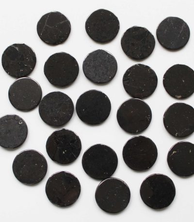Shungite Round Slice 1 inch (0.2 x 2.5cm) A