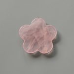 Rose Quartz Flower Shape Thumb Stone 1.6 inch (0.65 x 4 x 4cm) A/A+