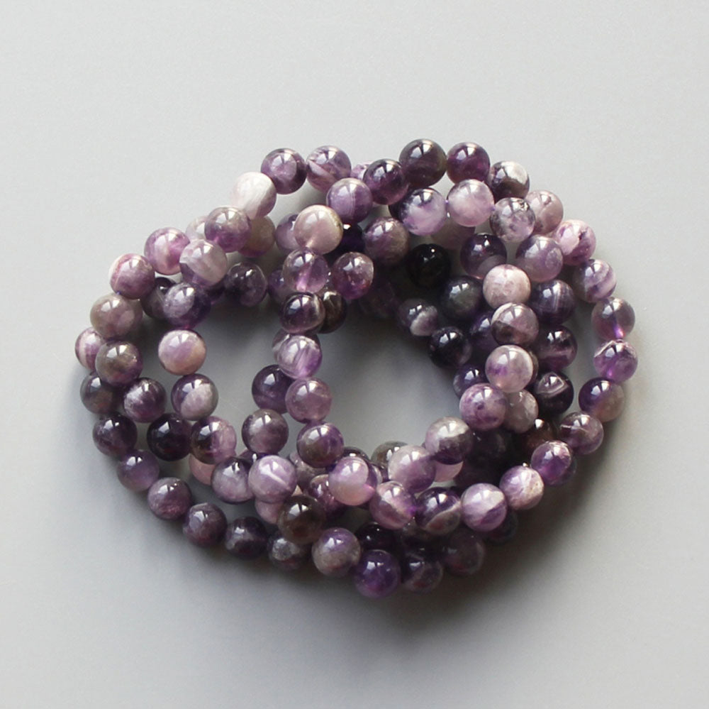 Amethyst Dog Teeth Round Bracelet 18cm 8mm A-/B+