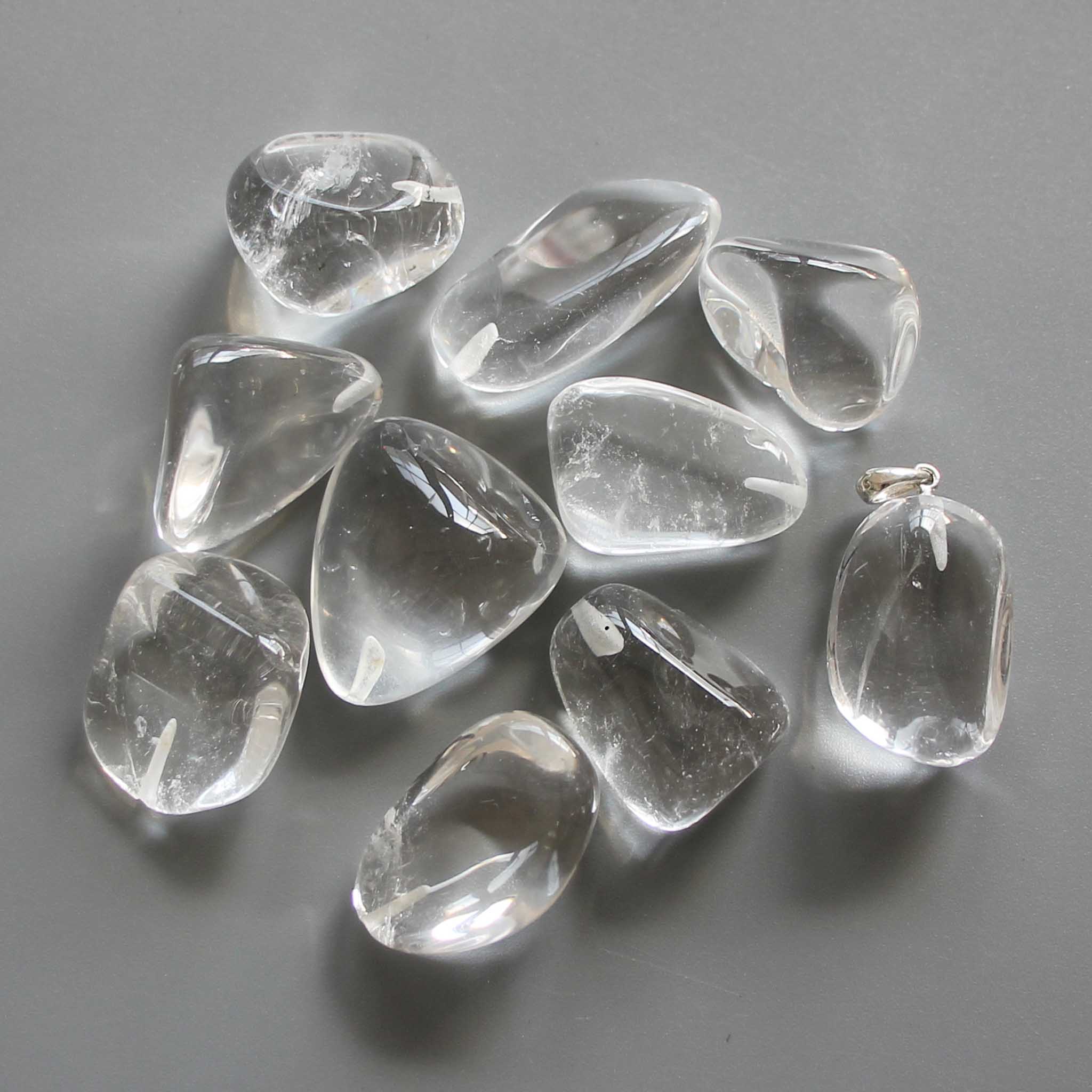 459d89c2a9b84e3629cc19e6cb5473a4-1 Crystal Free Form Tumble Pendant With Silver 18-25mm A+/AA