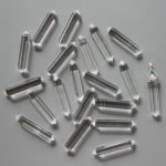 Crystal Double Point Pendant With Silver 7x20-25mm A+/AA