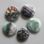 Rainbow Fluorite Smooth Stone 1.6 inch (0.8-1 x 3.5-4.5cm) A/B