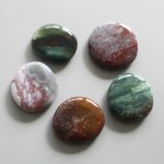Fancy Agate Smooth Stone 1.6 inch (0.8-1 x 3.5-4.5cm) A