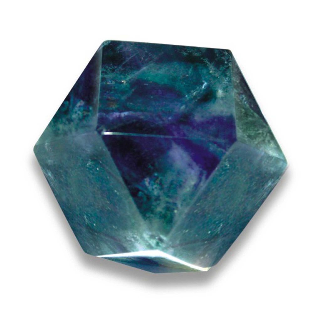 Rainbow Fluorite Diamond 14 sides FCD 1.6 inch (4cm） A/A+