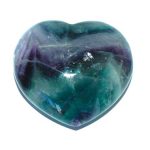 Rainbow Fluorite Chubby Heart 1.8 inch (2.2 x 3.8 x 4.5cm) A/A+
