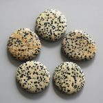 Dalmatian Jasper Smooth Stone 1.6 inch (0.8-1 x 3.5-4.5cm) A
