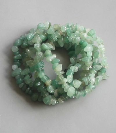 Green Aventurine Chips Bracelet 4/8mm A/B