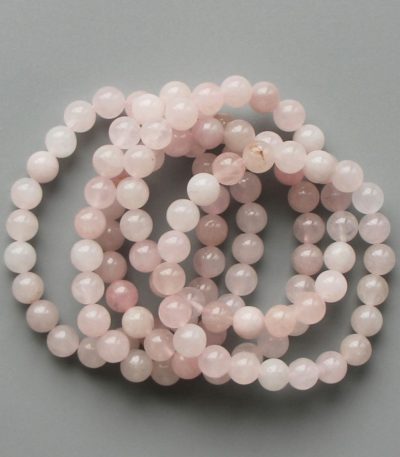 Rose Quartz Round Bracelet 18cm 8mm A/B