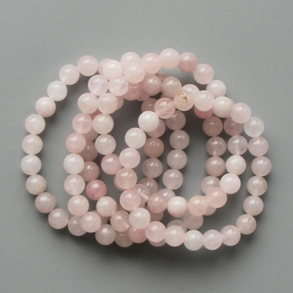 Rose Quartz Round Bracelet 18cm 8mm A/B