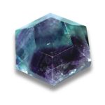 Rainbow Fluorite 6 Angle pocket stone/Hexagon Shape Stones 1.4 inch (1.8x 3.5cm) A/A+