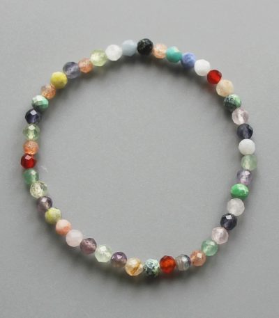 Mix Stone Faceted Round Bracelet #12 4mm A