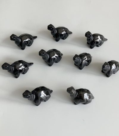 Black Obsidian Simple Dinosaur 2inch (5cm) A