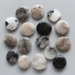 Black Rutile Quartz Smooth Stone 1.6 inch (0.9 x 4cm) A/B