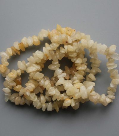Yellow Aventurine Chips Bracelet 4/8mm B