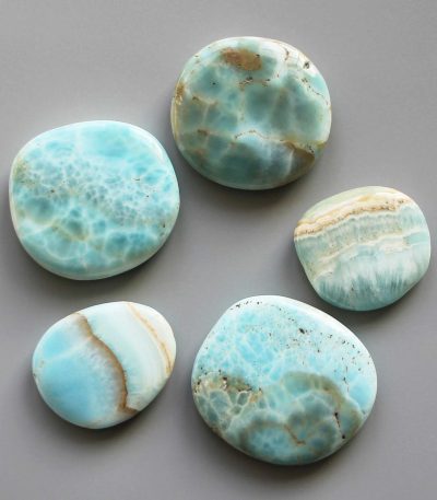 Hemimorphite Smooth Stone 1.6 inch (0.8-1 x 3.5-4.5cm) A/A+