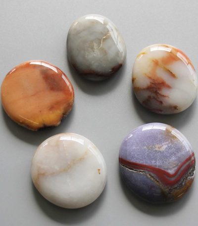 Red & Yellow Jasper Smooth Stone 1.6 inch (0.8-1 x 3.5-4.5cm) A/B