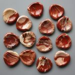 Red Banded Jasper Heart Thumb Stone 1.6 inch (0.65 x 4 x 4cm) A