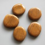 Yellow Jasper No2 Smooth Stone 1.6 inch (0.8-1 x 3.5-4.5cm) A/B
