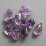 Amethyst Free Form Tumble Pendant With Silver 18-25mm A/A+
