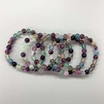 Rainbow Fluorite Round Bracelet 18cm 8mm A