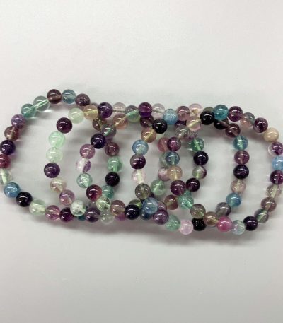Rainbow Fluorite Round Bracelet 18cm 8mm A
