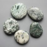 Tree Agate Smooth Stone 1.6 inch (0.8-1 x 3.5-4.5cm) A/B