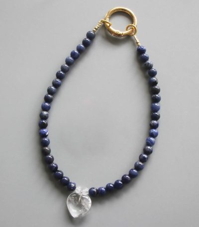 Sodalite Br Round Bead Phone Cord 6mm A/B