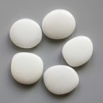 White Jade Smooth Stone 1.6 inch (0.8-1 x 3.5-4.5cm) A