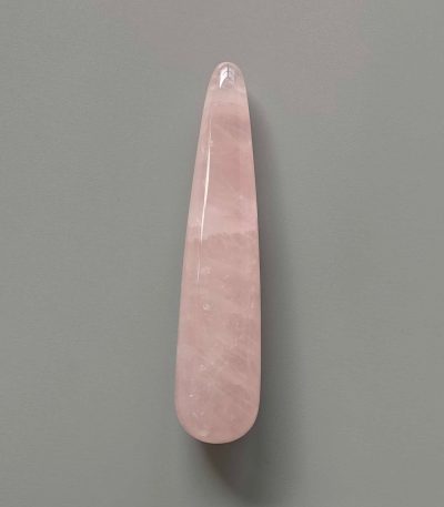 Rose Quartz Long Drop Massage Wand 4.7 inch (2 x 12cm) A/A+